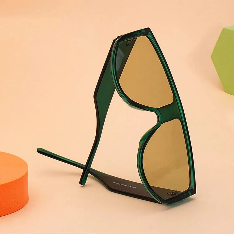 TEEK - Oversized Flat Top Lunette De Sol Eyewear