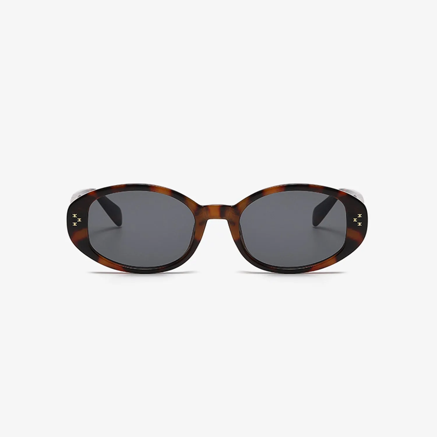 TEEK - Styled Oval Frame Oval Sunglasses