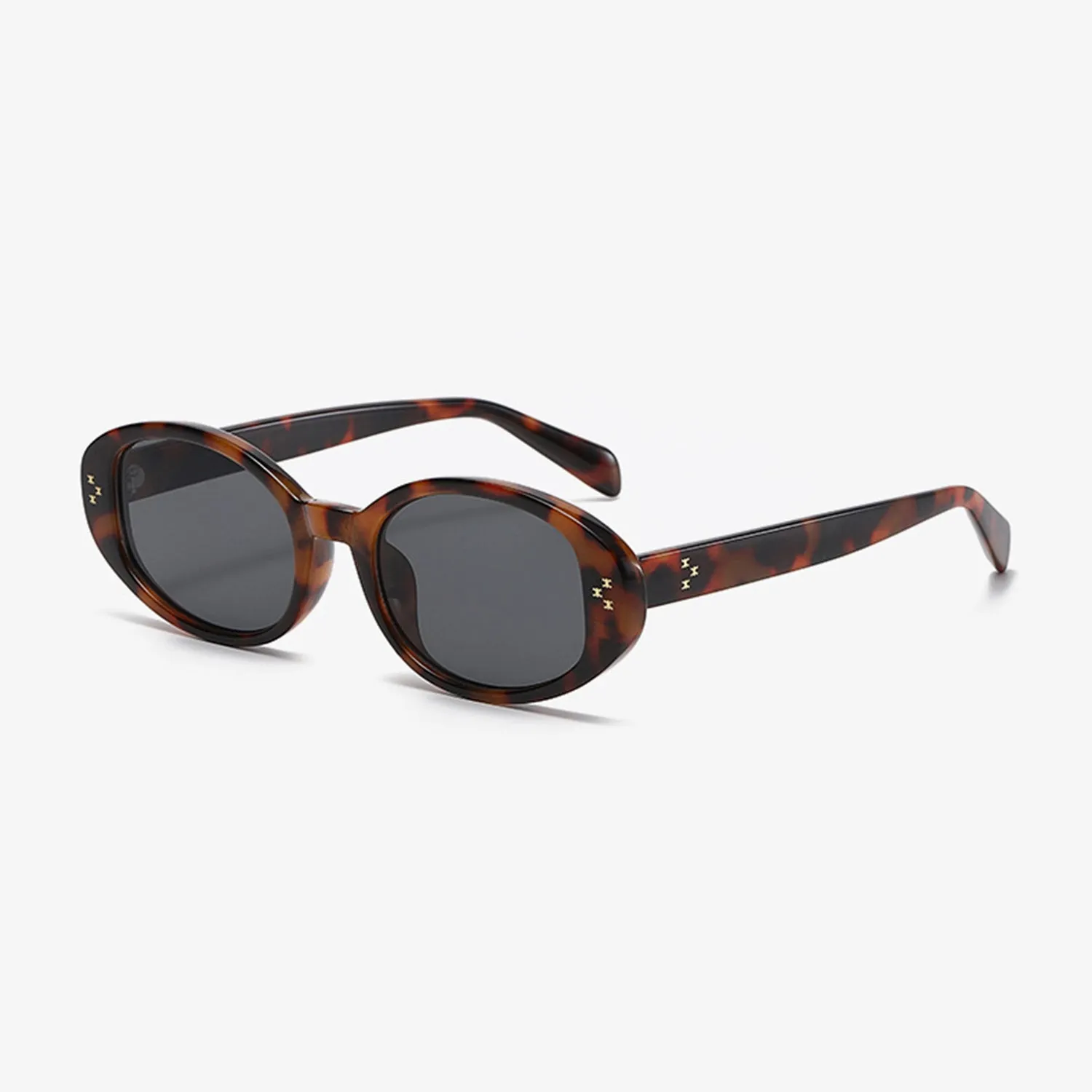 TEEK - Styled Oval Frame Oval Sunglasses