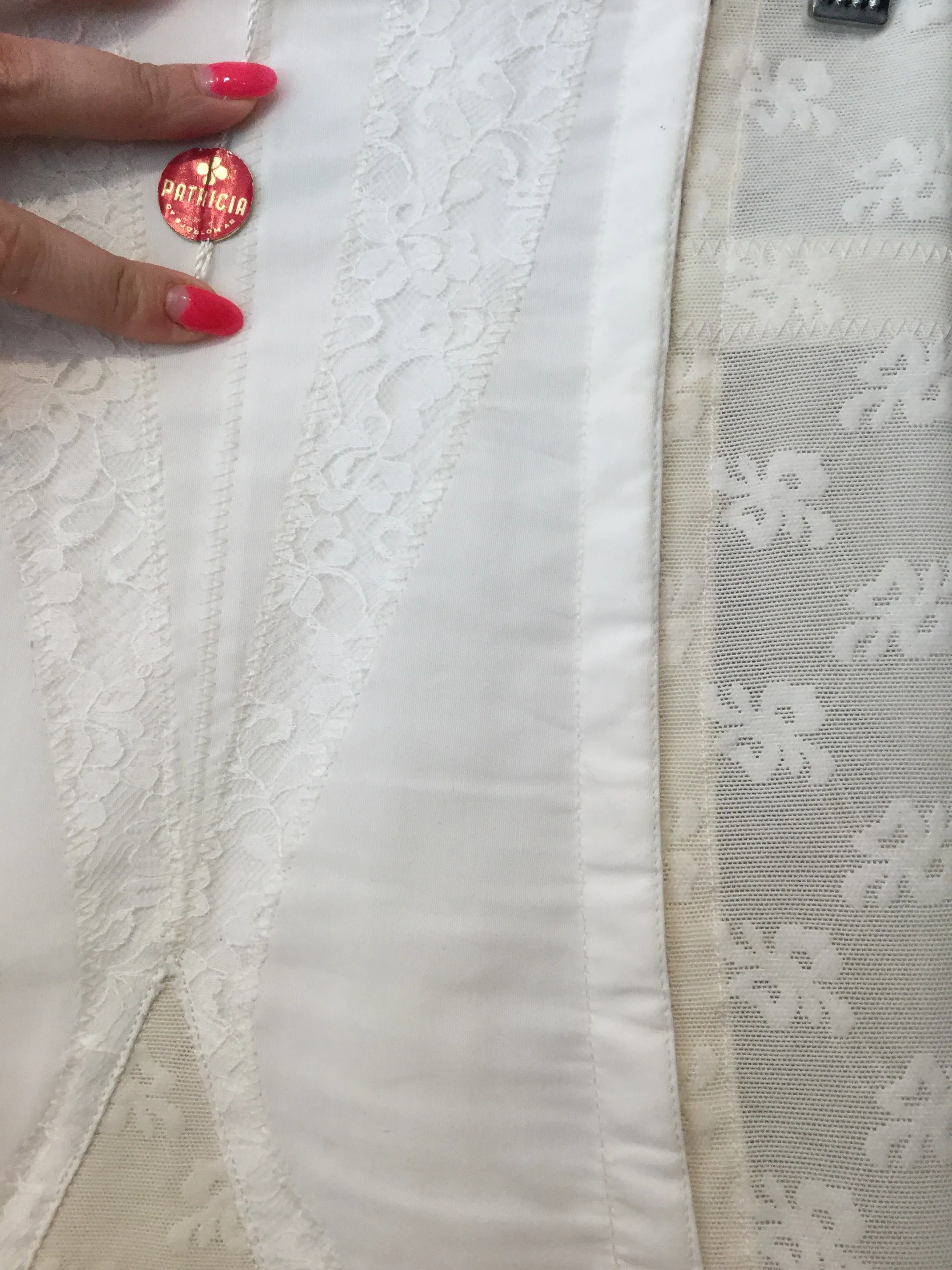 The Finland Collection White Bow Print Cinching Girdle S/M #124