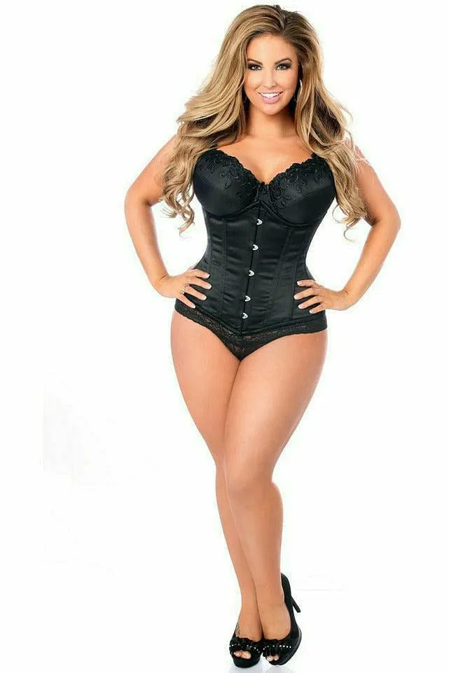 Top Drawer Black Steel Boned Underbust Corset with Busk Closure by Daisy Corsets in Size S, M, L, XL, 2X, 3X, 4X, 5X, or 6X