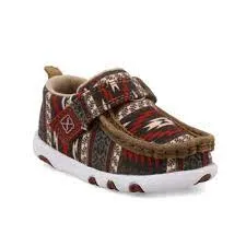 TWISTED X INFANT DRIVING MOC (BROWN/RED AZTEC)