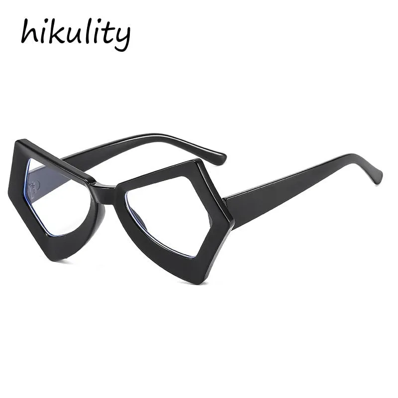 Vintage Polygon Butterfly Cat Eye Anti-blue Light Eyeglasses For Women