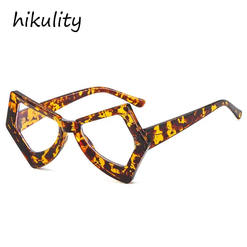 Vintage Polygon Butterfly Cat Eye Anti-blue Light Eyeglasses For Women
