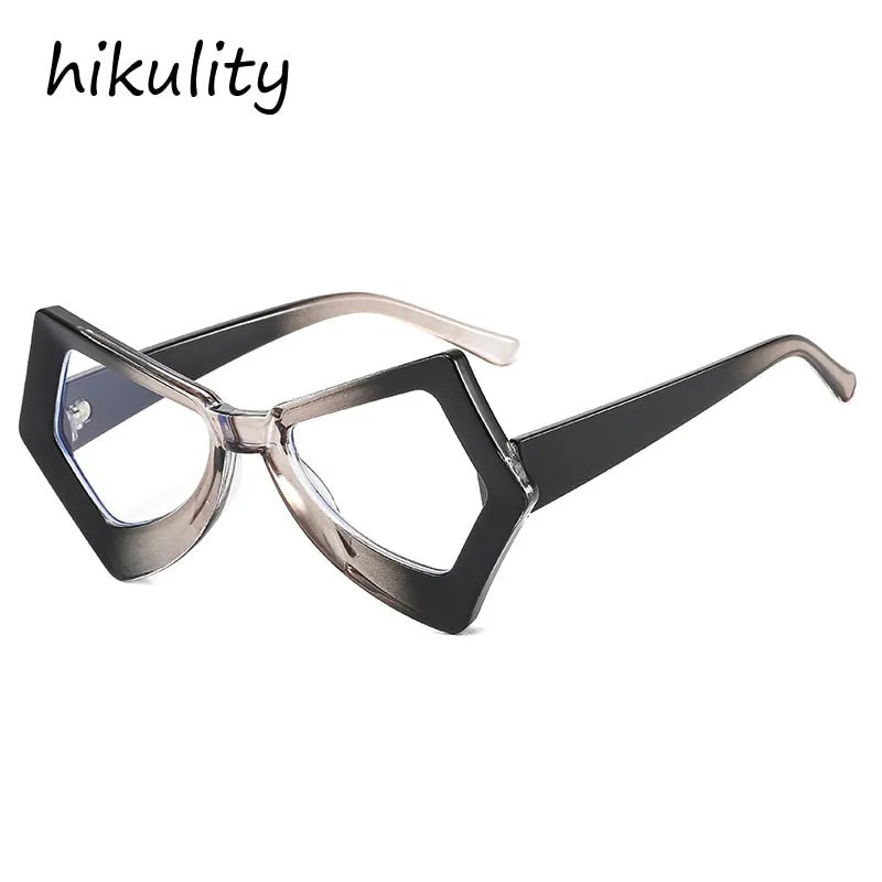 Vintage Polygon Butterfly Cat Eye Anti-blue Light Eyeglasses For Women