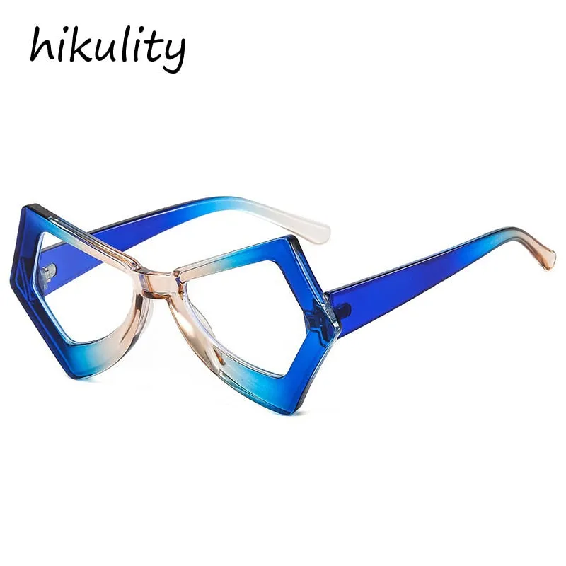 Vintage Polygon Butterfly Cat Eye Anti-blue Light Eyeglasses For Women