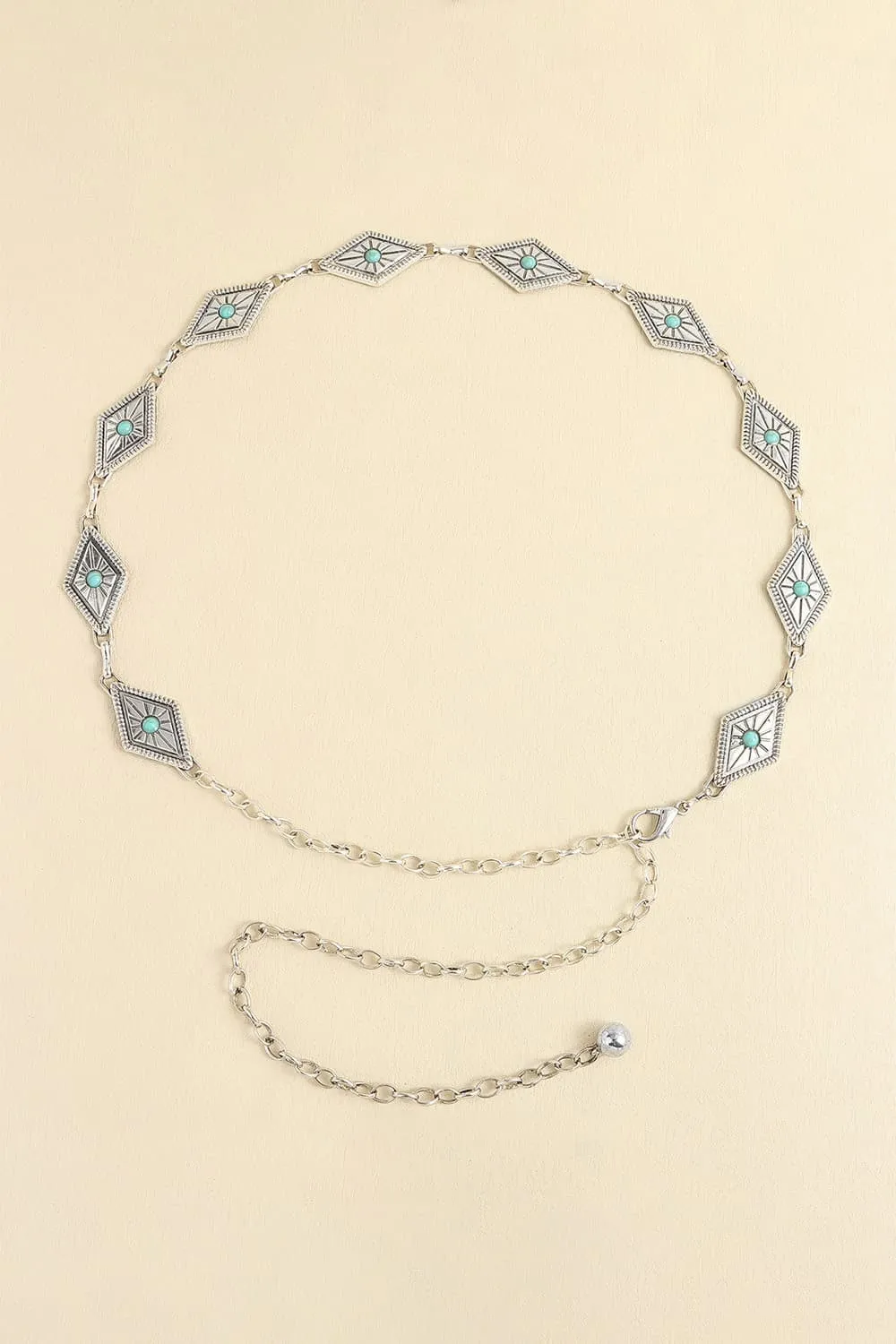Vintage Turquoise Alloy Belt