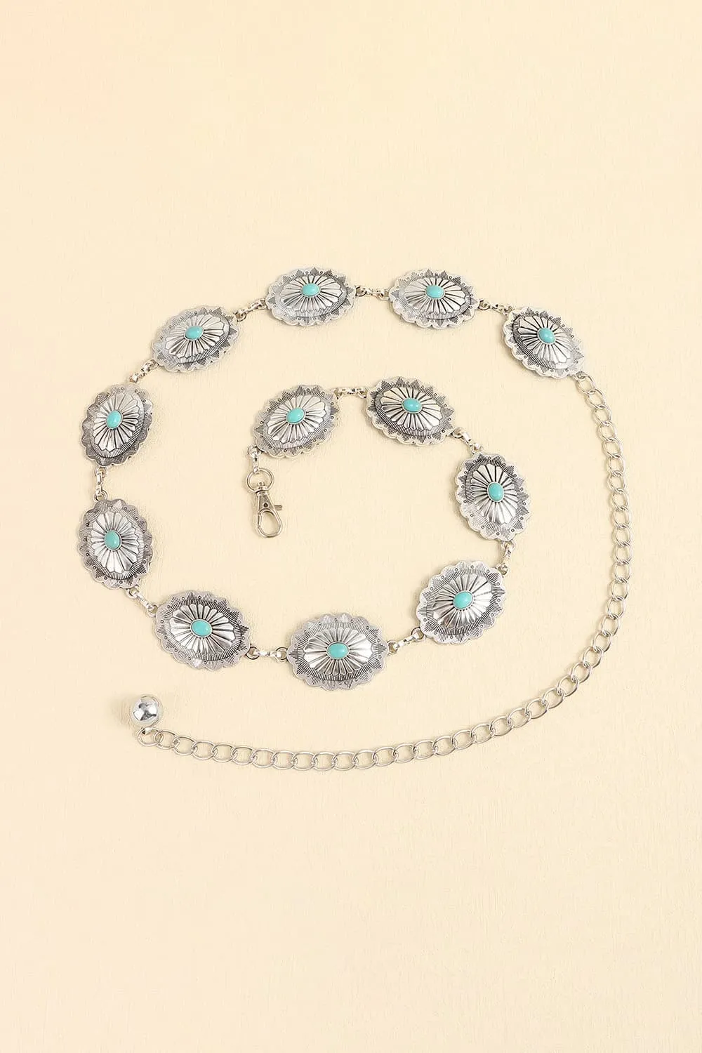 Vintage Turquoise Alloy Belt