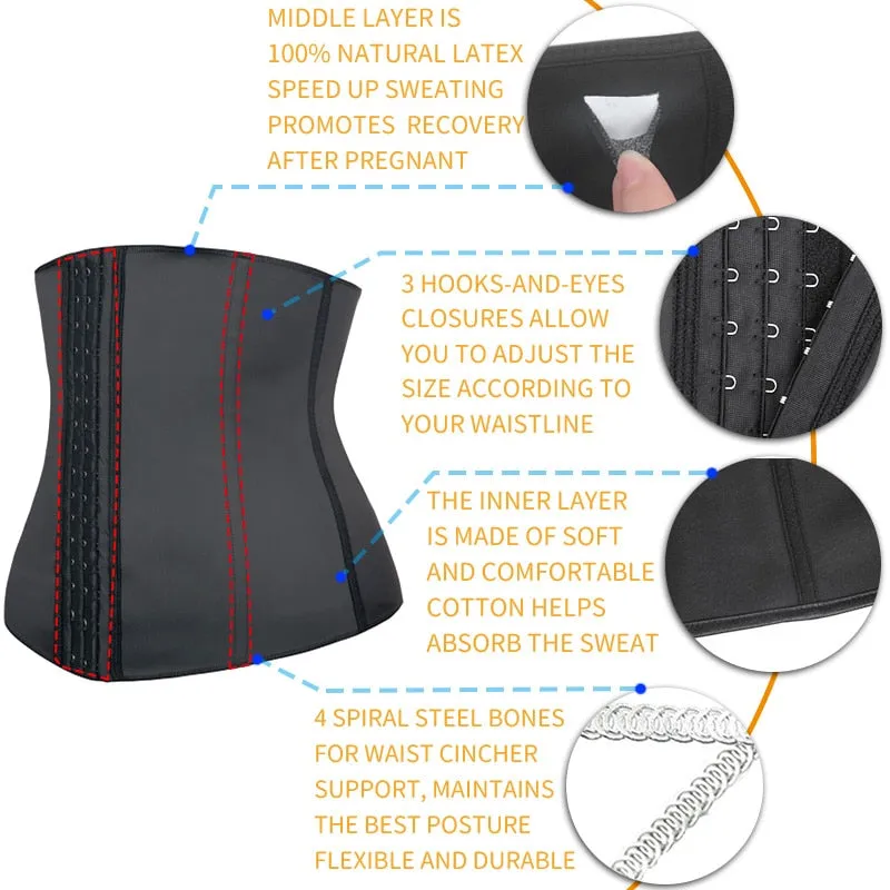 Waist Cincher Steel Boned Waist Trainer Corset Underwear Slimming Body Shaper
