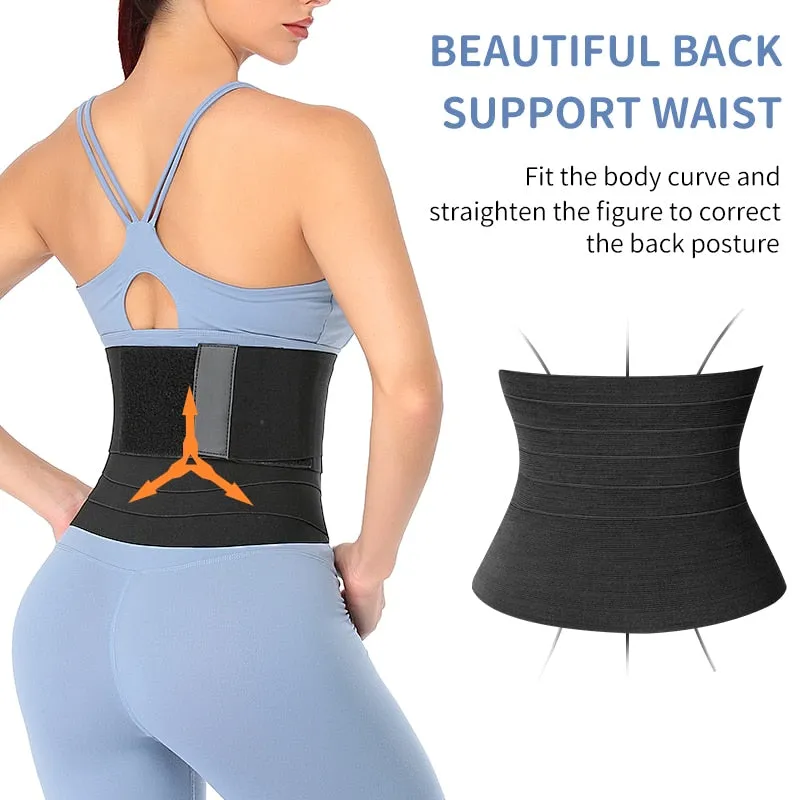 Waist Trainer Women Slimming Sheath Snatch Me Up Bandage Wrap Body Shaper Tummy Shapewear Trimmer Belt Corset Top Stretch Bands