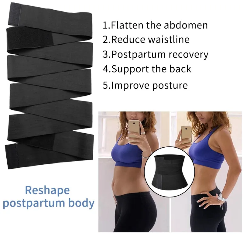 Waist Trainer Women Slimming Sheath Snatch Me Up Bandage Wrap Body Shaper Tummy Shapewear Trimmer Belt Corset Top Stretch Bands