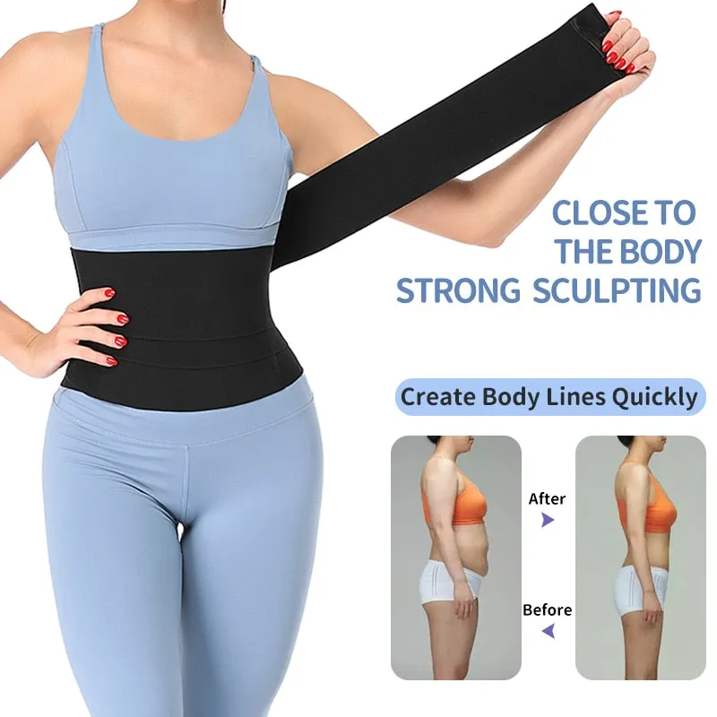 Waist Trainer Women Slimming Sheath Snatch Me Up Bandage Wrap Body Shaper Tummy Shapewear Trimmer Belt Corset Top Stretch Bands